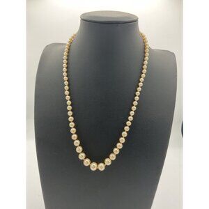 Vintage Freshwater Pearl Necklace With Gold-Plated Clasp